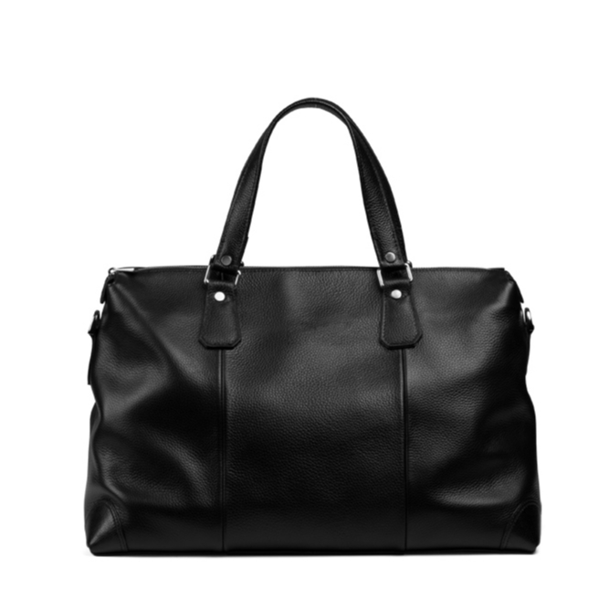 頭層荔枝紋真皮手提包